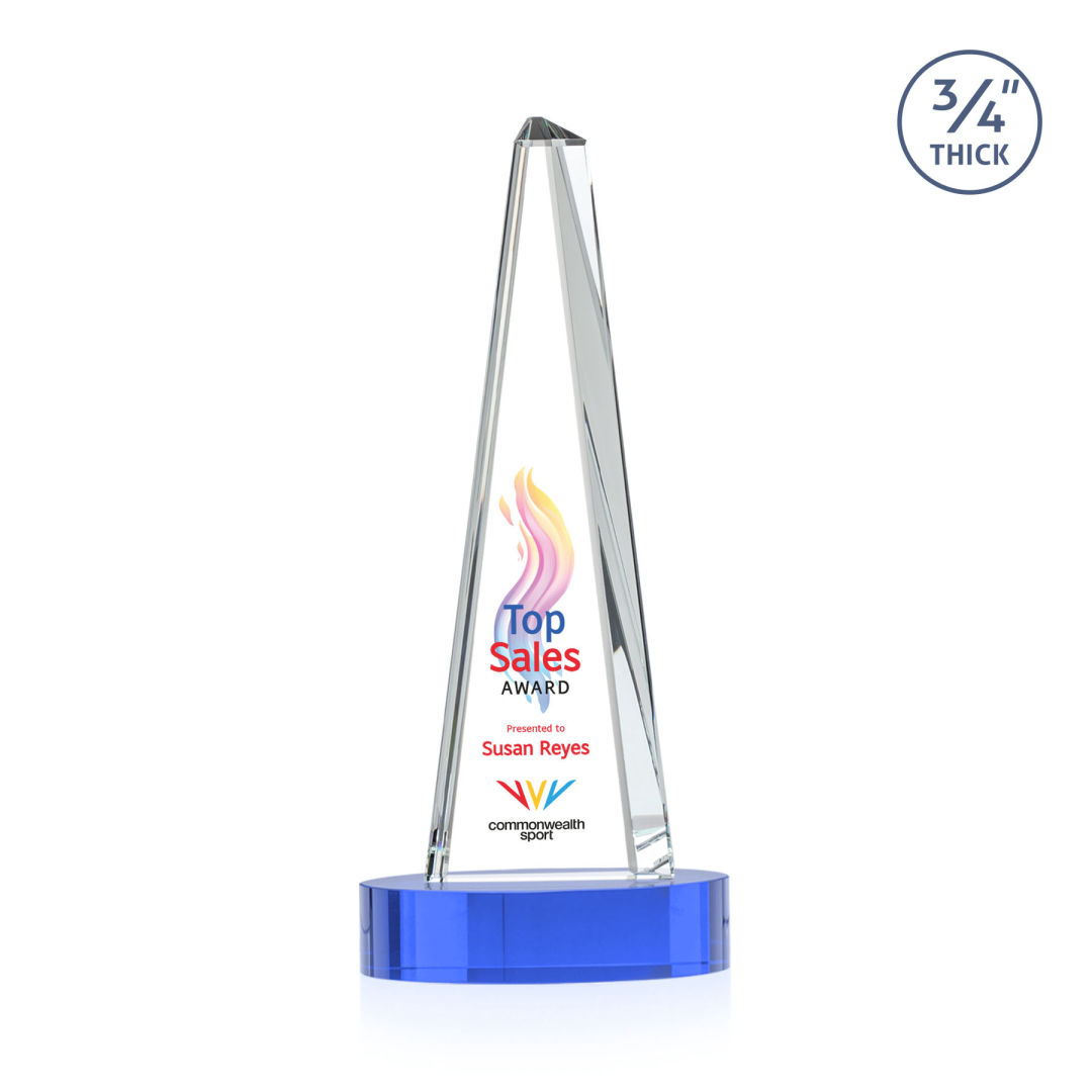 Majestic Tower VividPrint™ Award on Alberton Base - Sky Blue 8