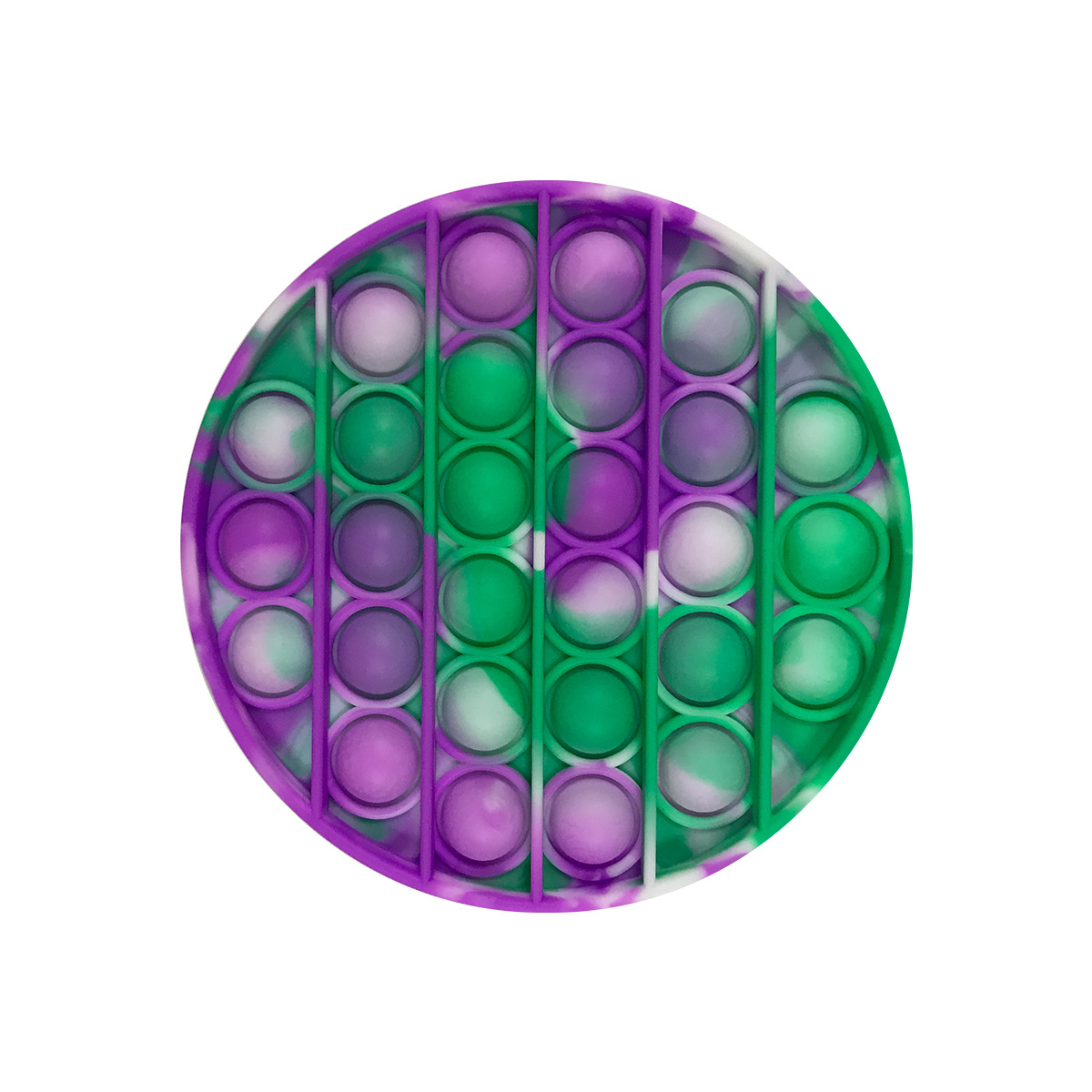 Round Camouflage Push Pop Bubble Fidget Sensory Toy 2