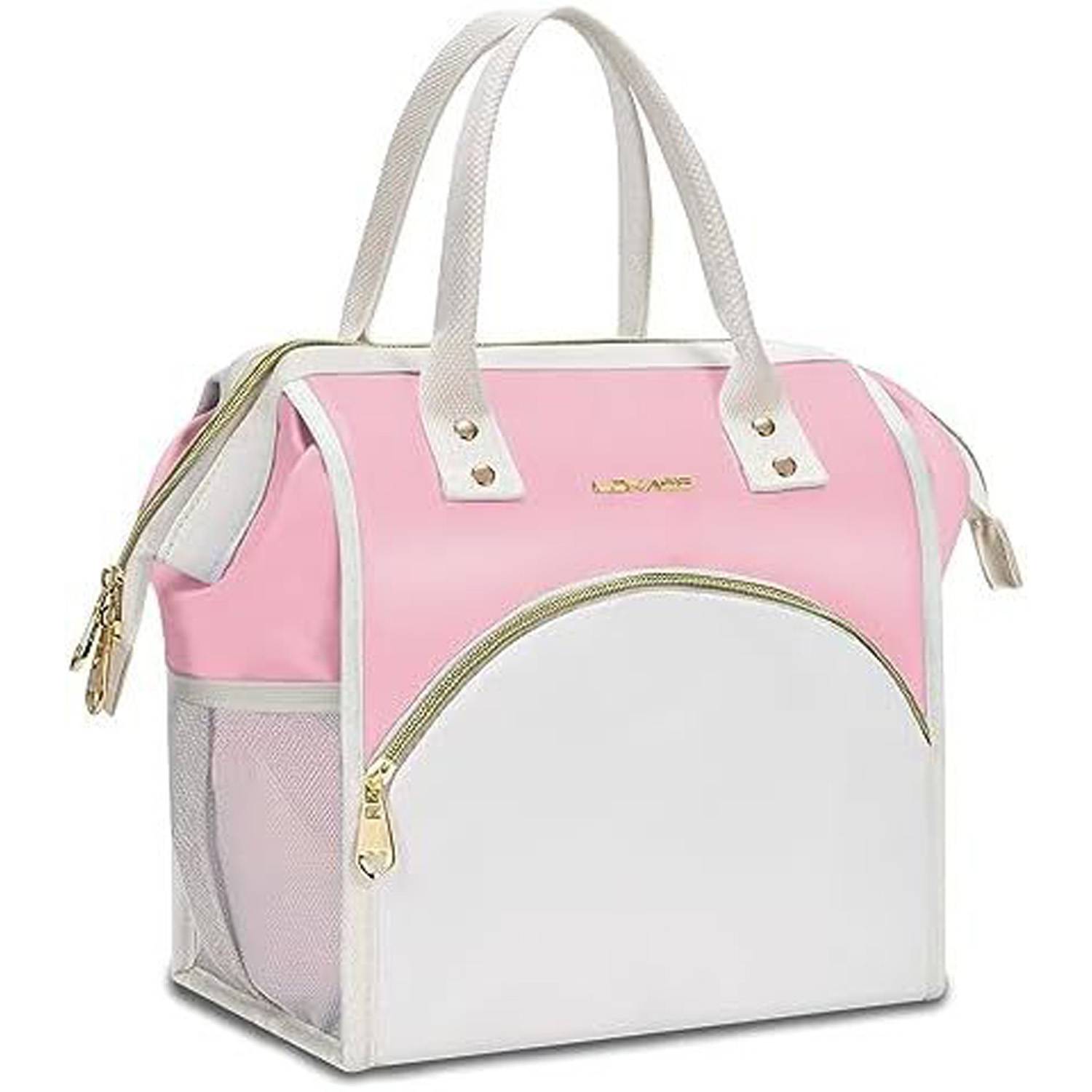 10L Wide Open Nylon Insulated Lunch Cooler Tote Bag w/Handle 15