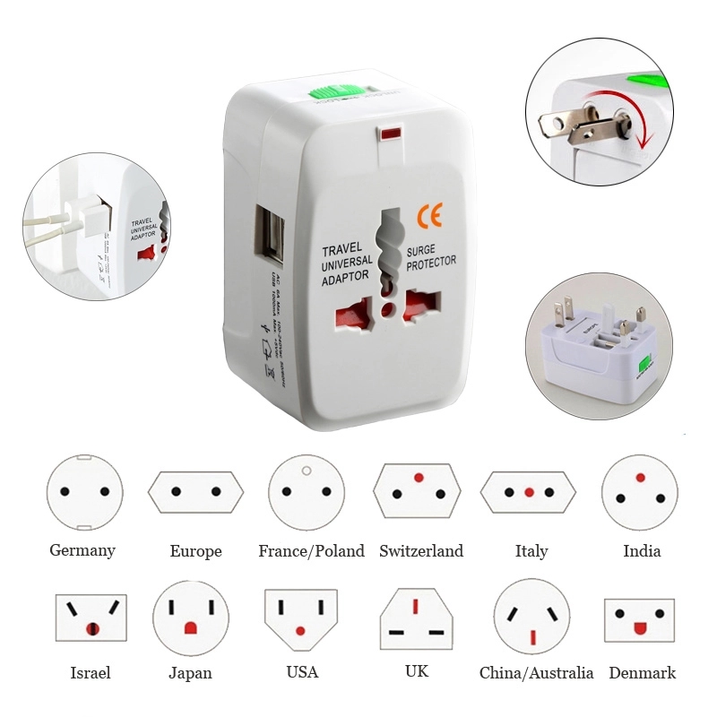 Universal Travel Adapter w/ Dual USB Ports 3