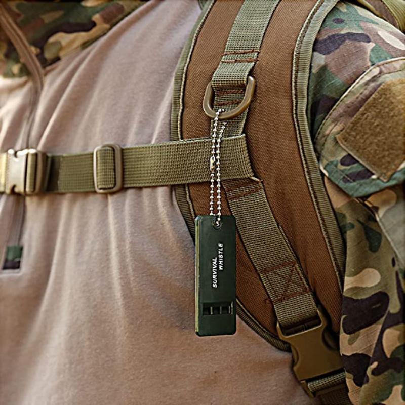 Outdoor Safety Survival Emergency Whistle w/Chain 2