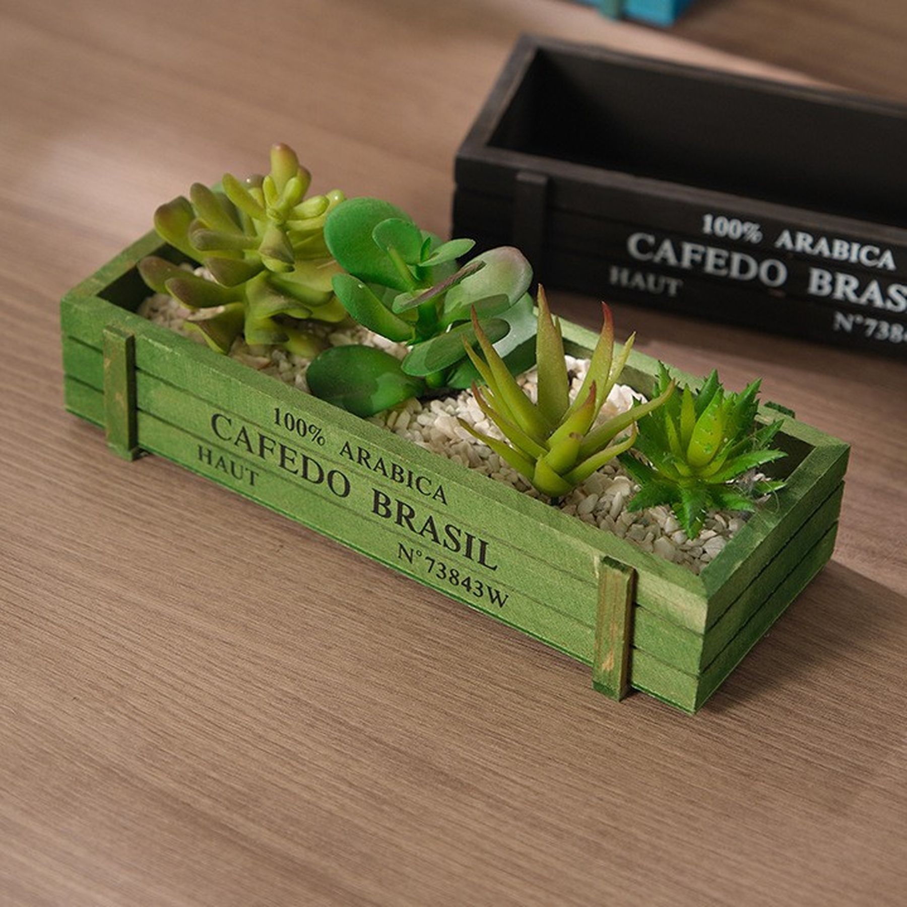 Pine Wood Planter Box Multiple Color Succulent Planters 10