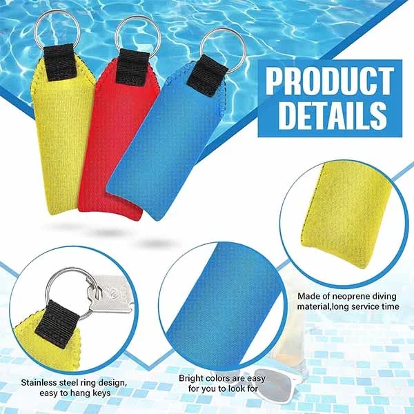 Floating Neoprene Boat Keychain Floatable Foam Keyring 4