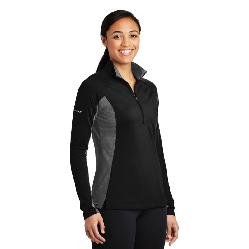 Sport-Tek Women's Sport-Wick Stretch Contrast 1/4-Zip Pullover. 10