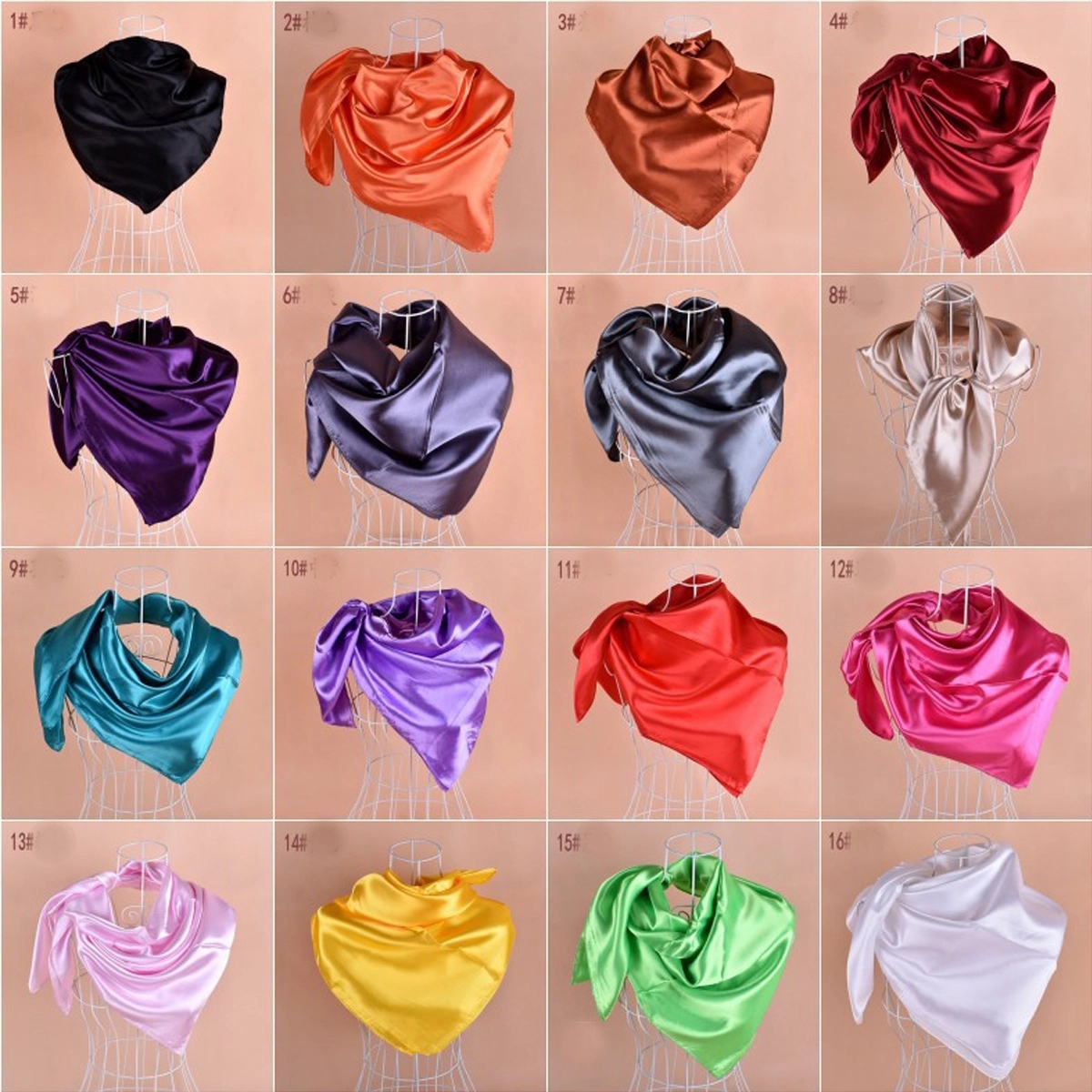 Satin Silk Head Neck Scarf Wrap 4