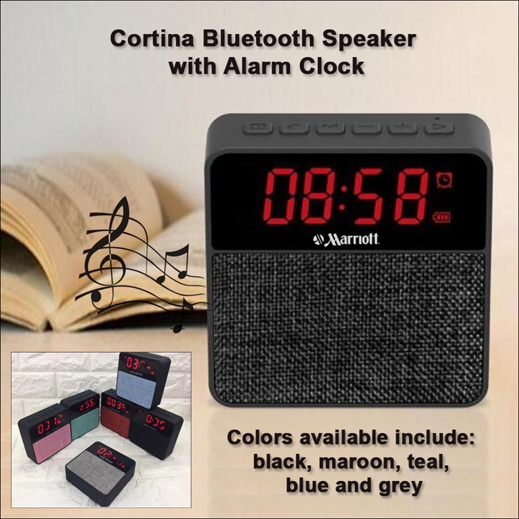 Cortina Bluetooth Speaker with an Alarm Clock