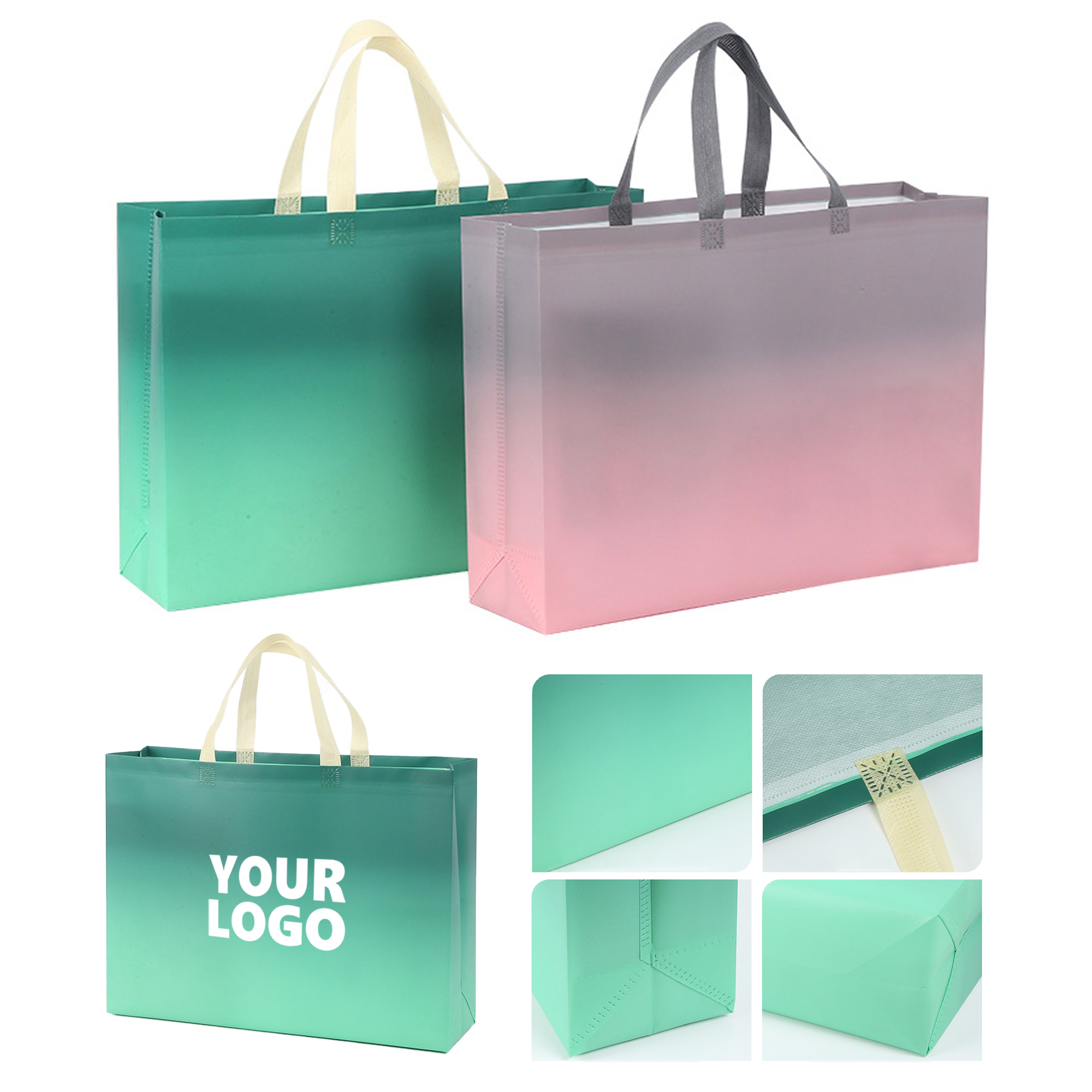 Gradient Laminated Non-Woven Tote Gift Bag 1