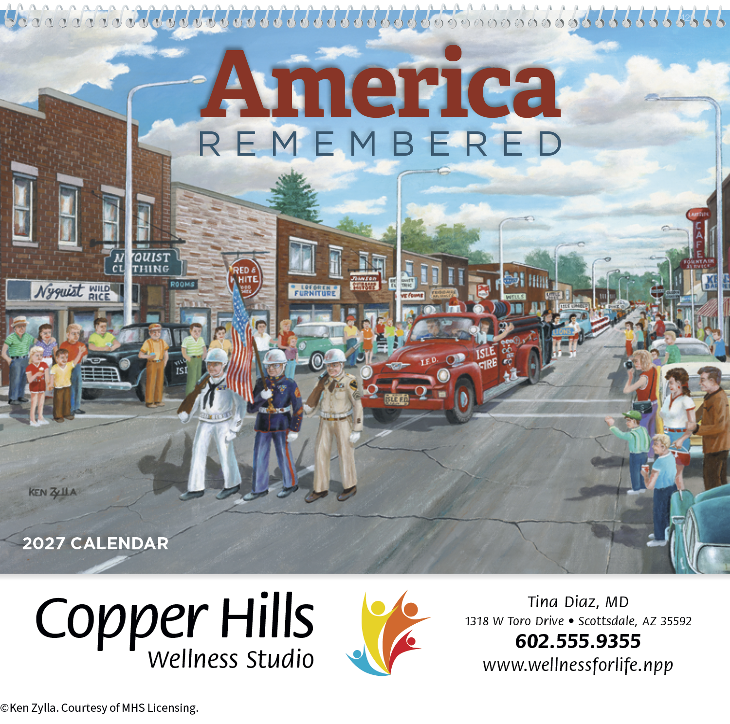 HotLine® Products America Remembered Appointment Calendar - Spiral 45