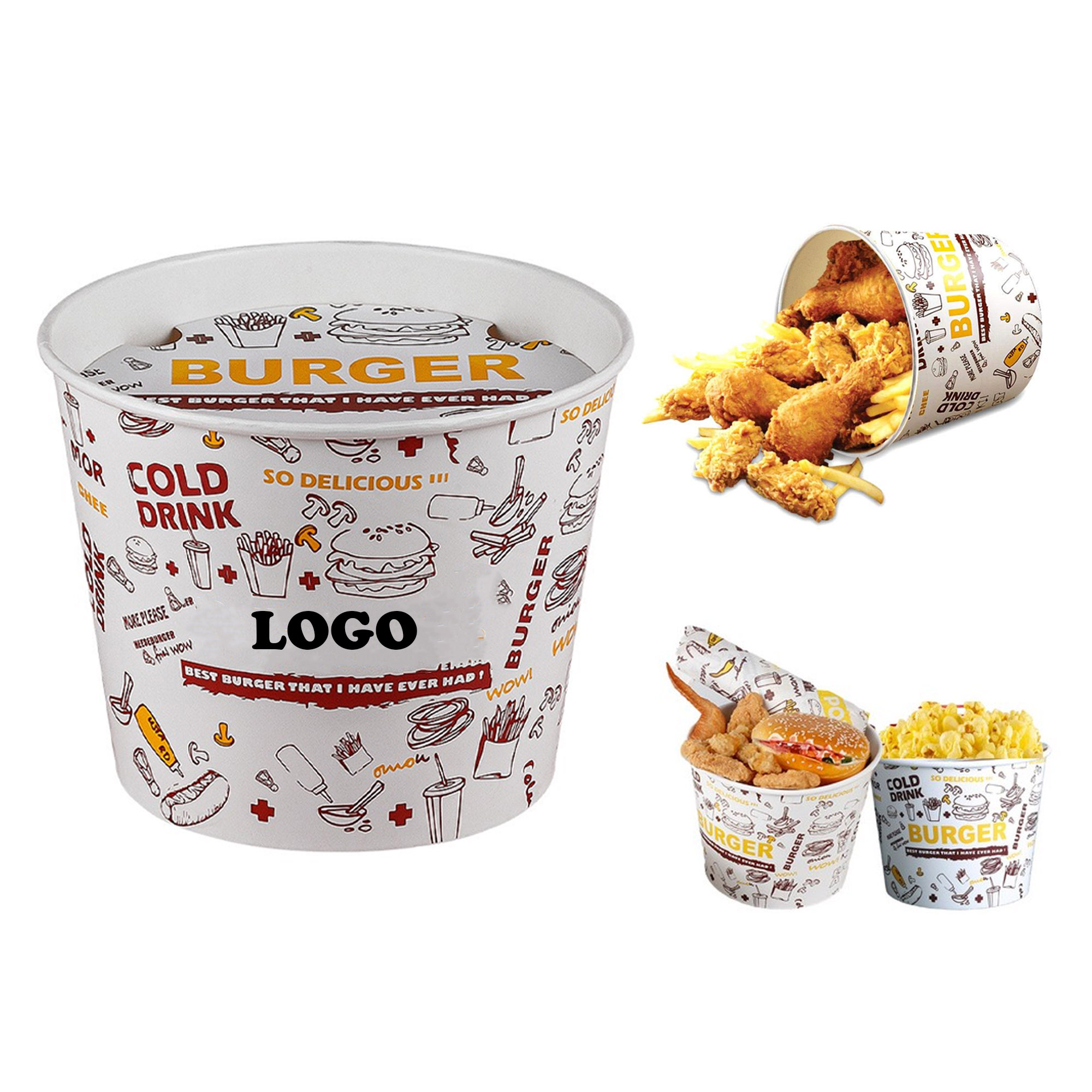 MOQ 500 pcs 85 Oz Customized Chicken Bucket 3
