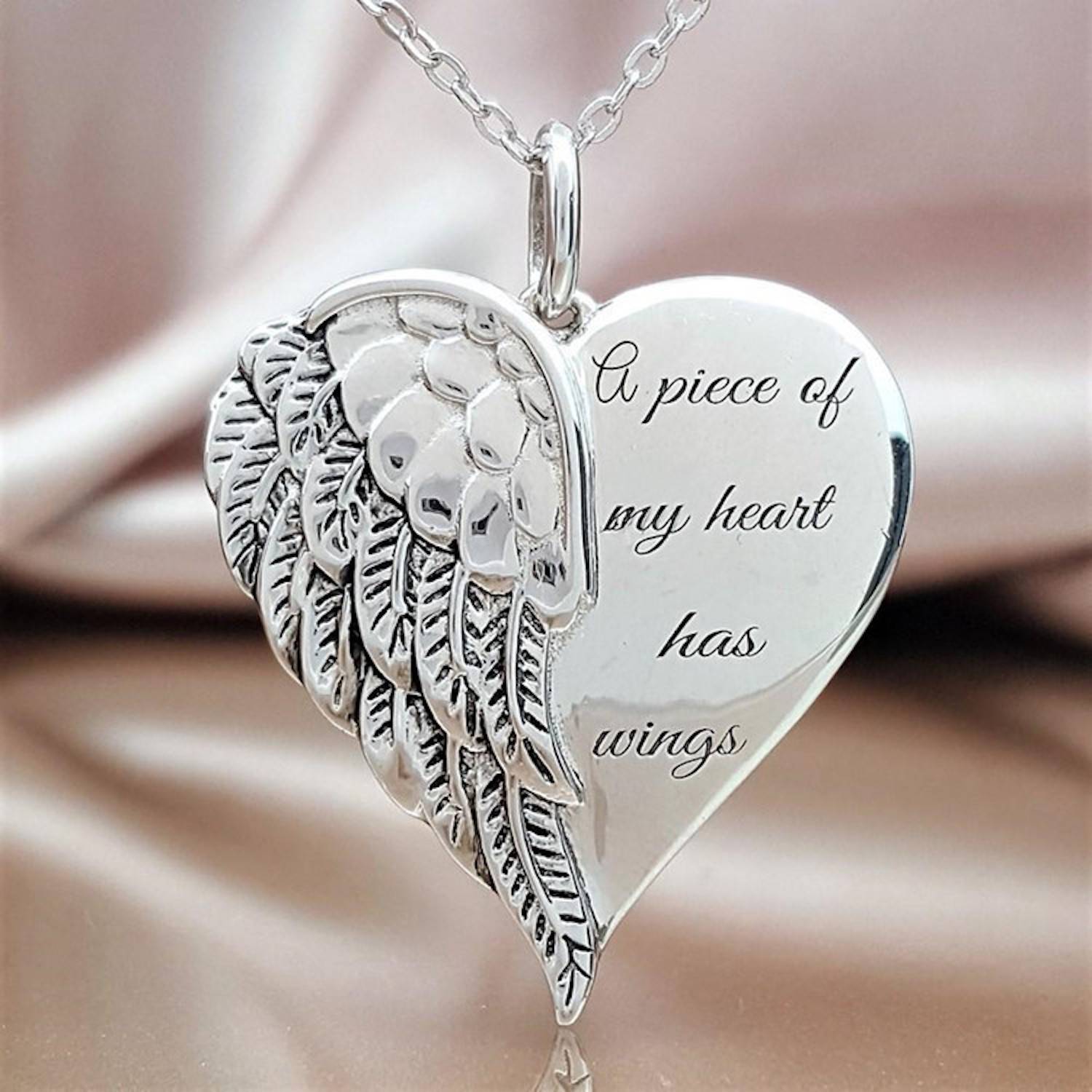 Angel Wings Heart Necklace 5