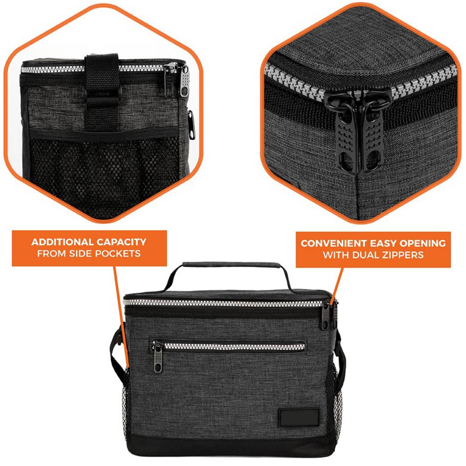 8L Leakproof Oxford Insulated Lunch Cooler Bag w/ Pocket 13