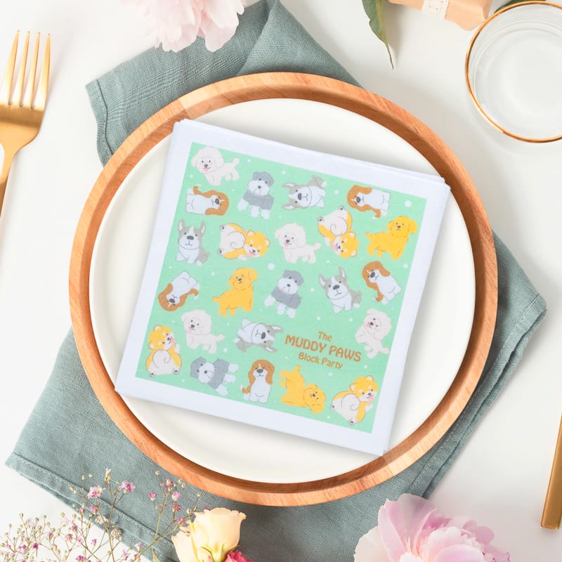 Large Print Full Color Linen-Like Beverage Napkins 42