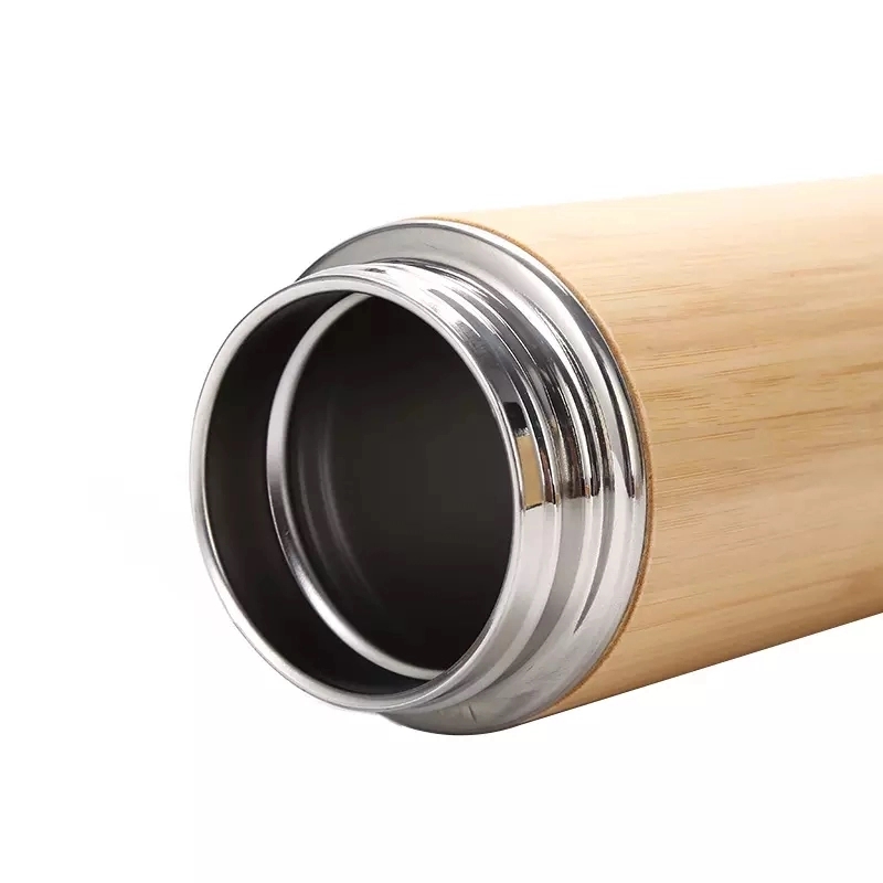 Vacuum Bamboo Water Bottle 4
