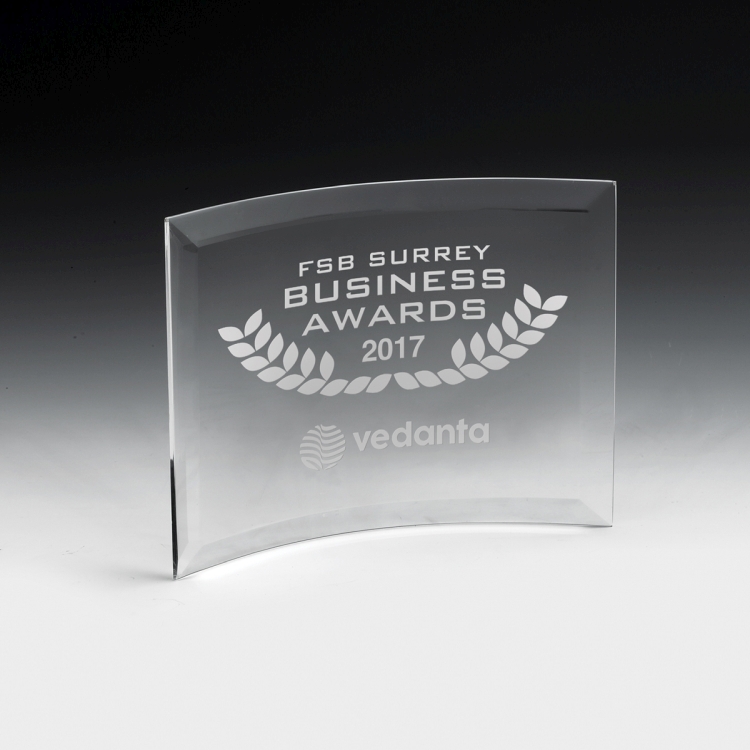 Curved Standing Award - 5" x 7" 5