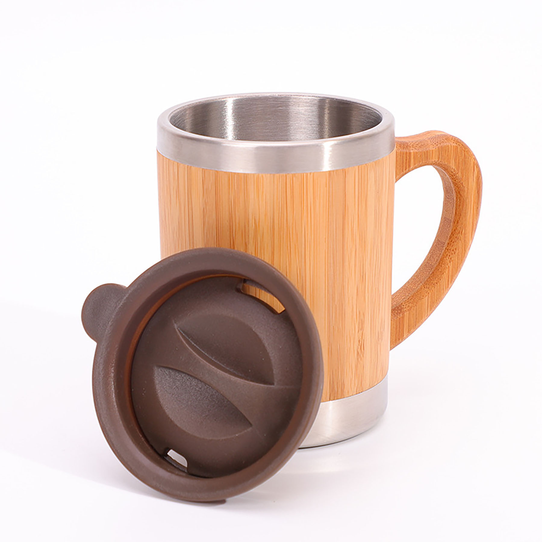 Stainless Steel Bamboo Coffee Mug 3