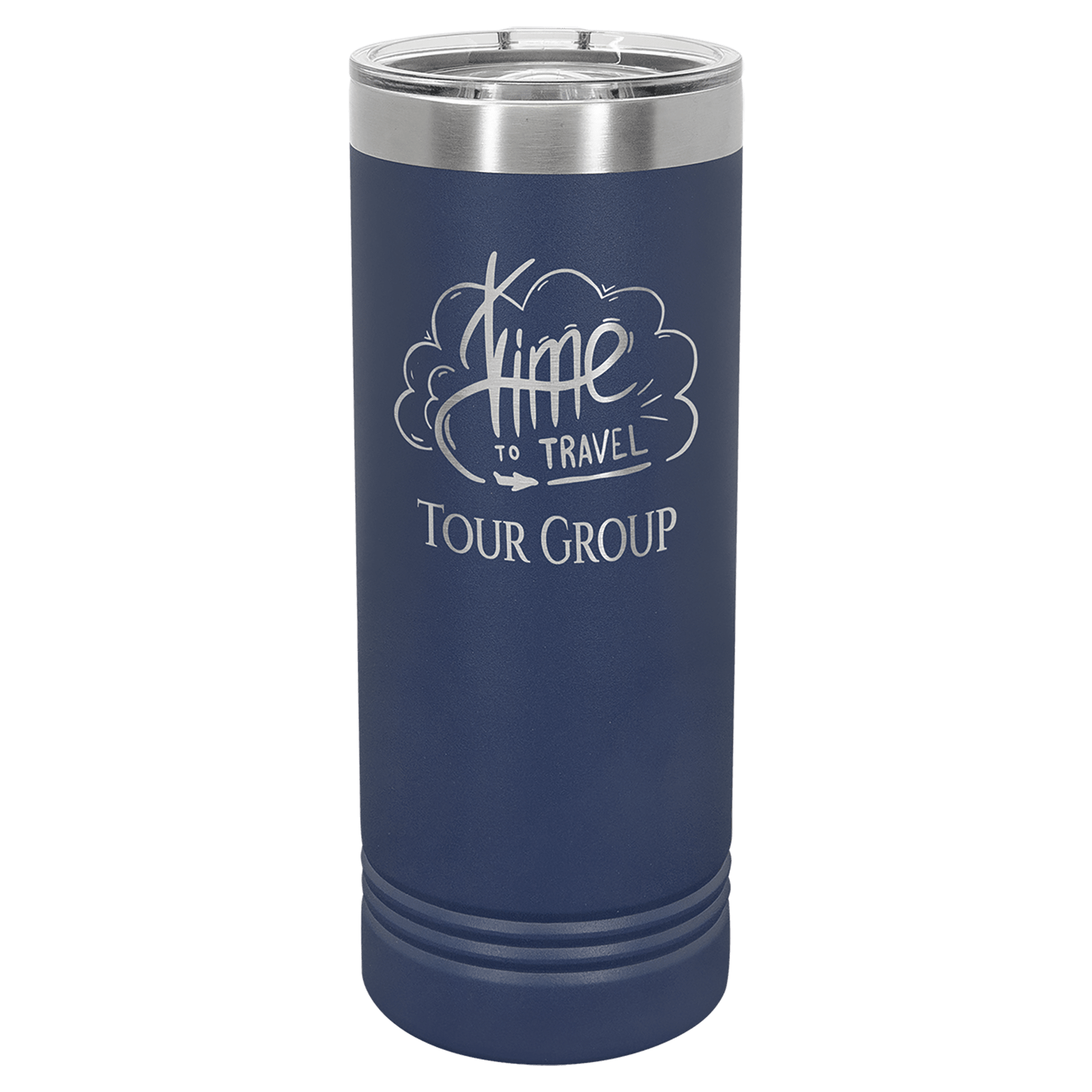 Polar Camel 22 oz. Navy Blue Skinny Tumbler with Slider Lid 1