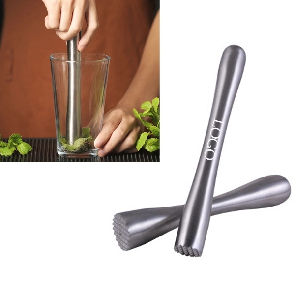 Stainless Steel Muddler with Serrated End 5