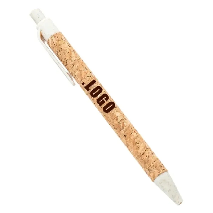 Click Wheat Straw Cork Recycled Ballpoint Pen 2