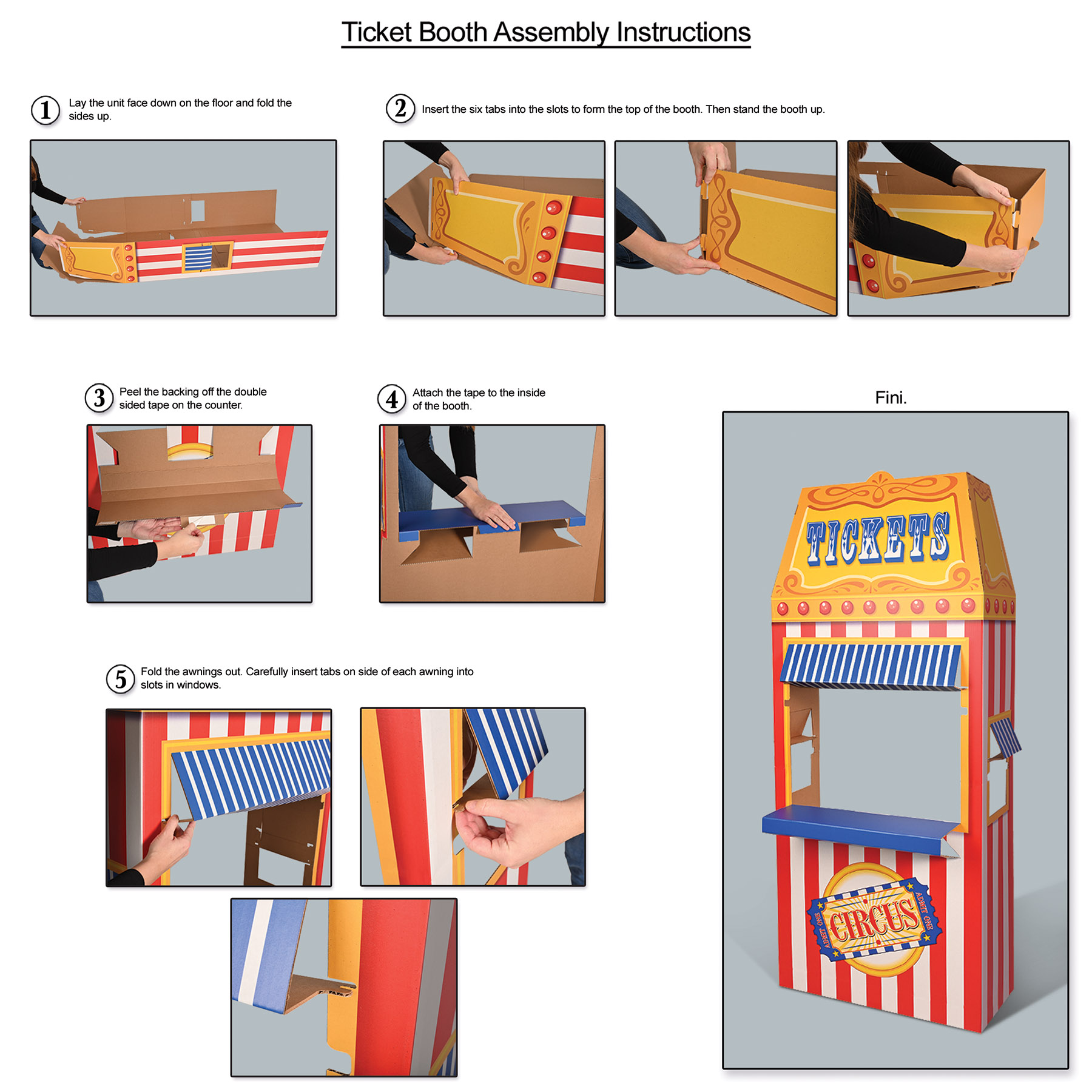 3-D Circus Ticket Booth Prop 2