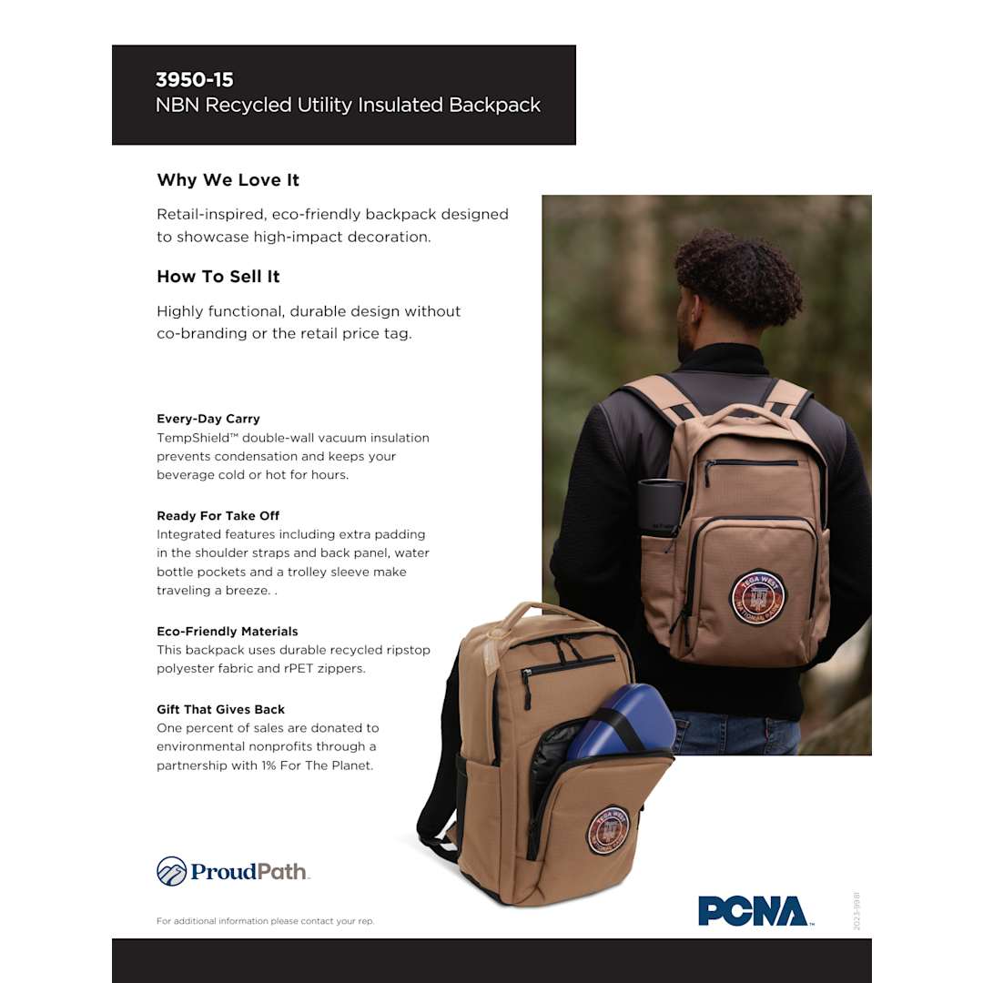 NBN Recycled Utility Insulated Backpack 62