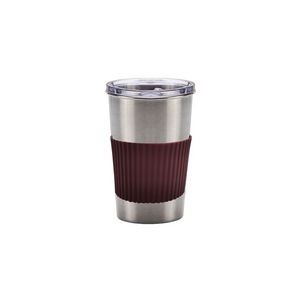 300ml Stainless Steel Cup with Silicone Lid And Straw 16