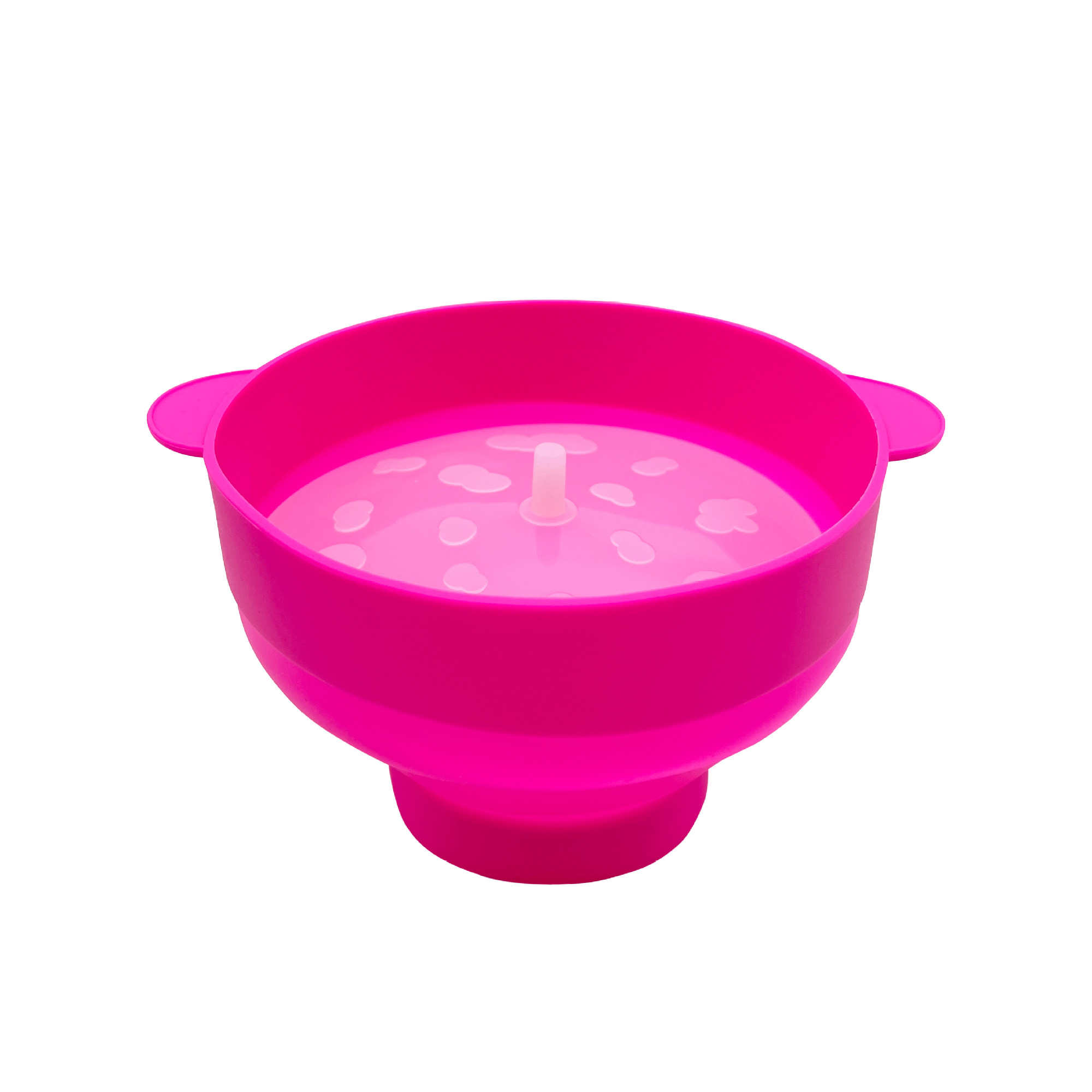 Collapsible Silicone Popcorn Bowl With Lid 9.5" x 7.9" x 2.4" 3