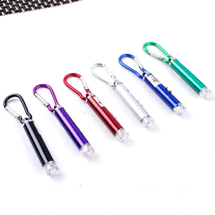 3-in-1 Mini LED & Laser Flashlight Keychain 1