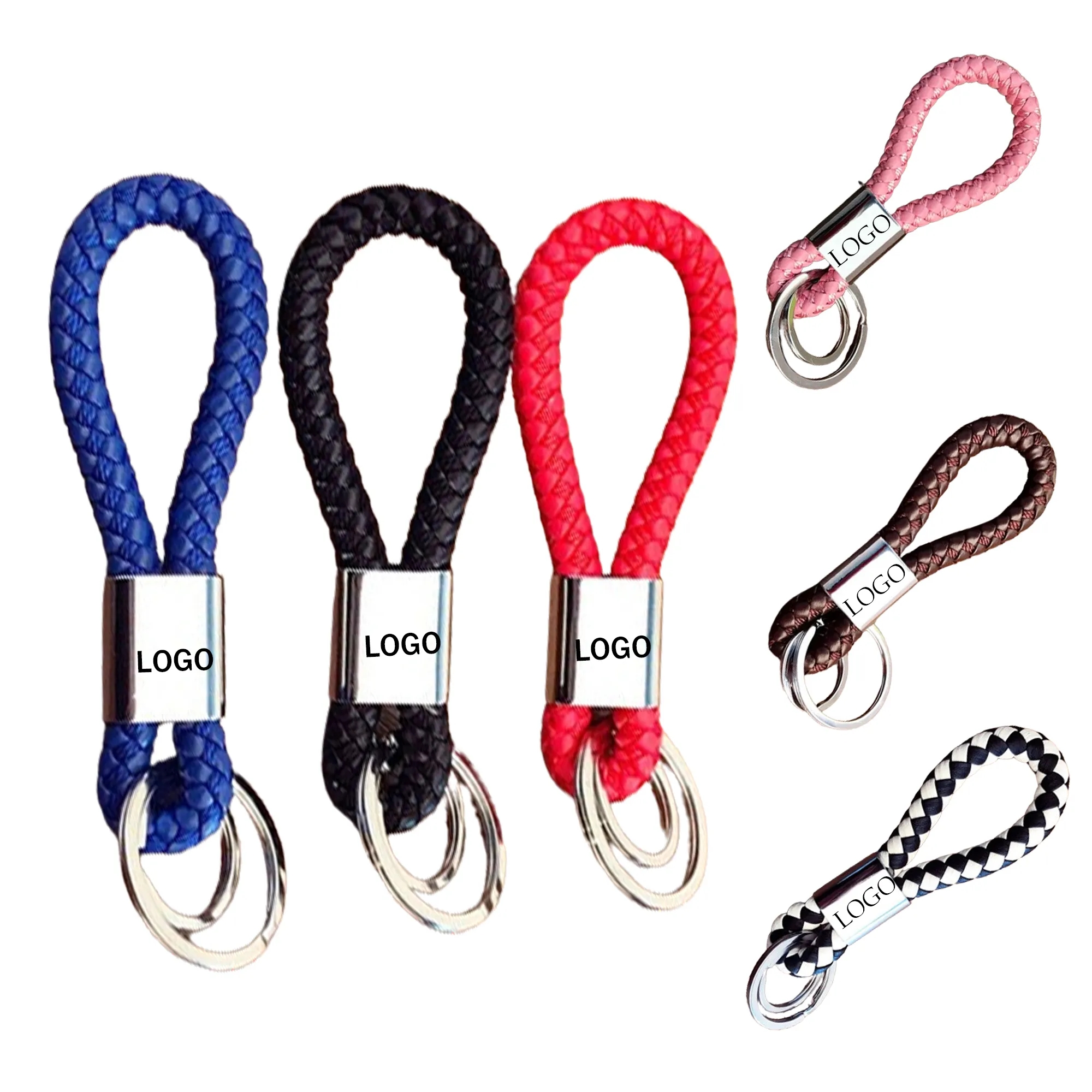 Custom PU Woven Keychain 8