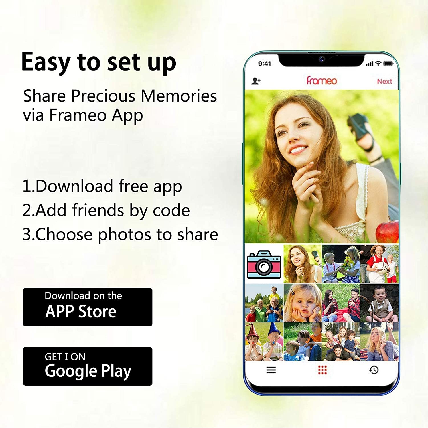 WiFi Digital Picture Smart Frame Photo Share Friends and Family 8"---16 GB storage 5