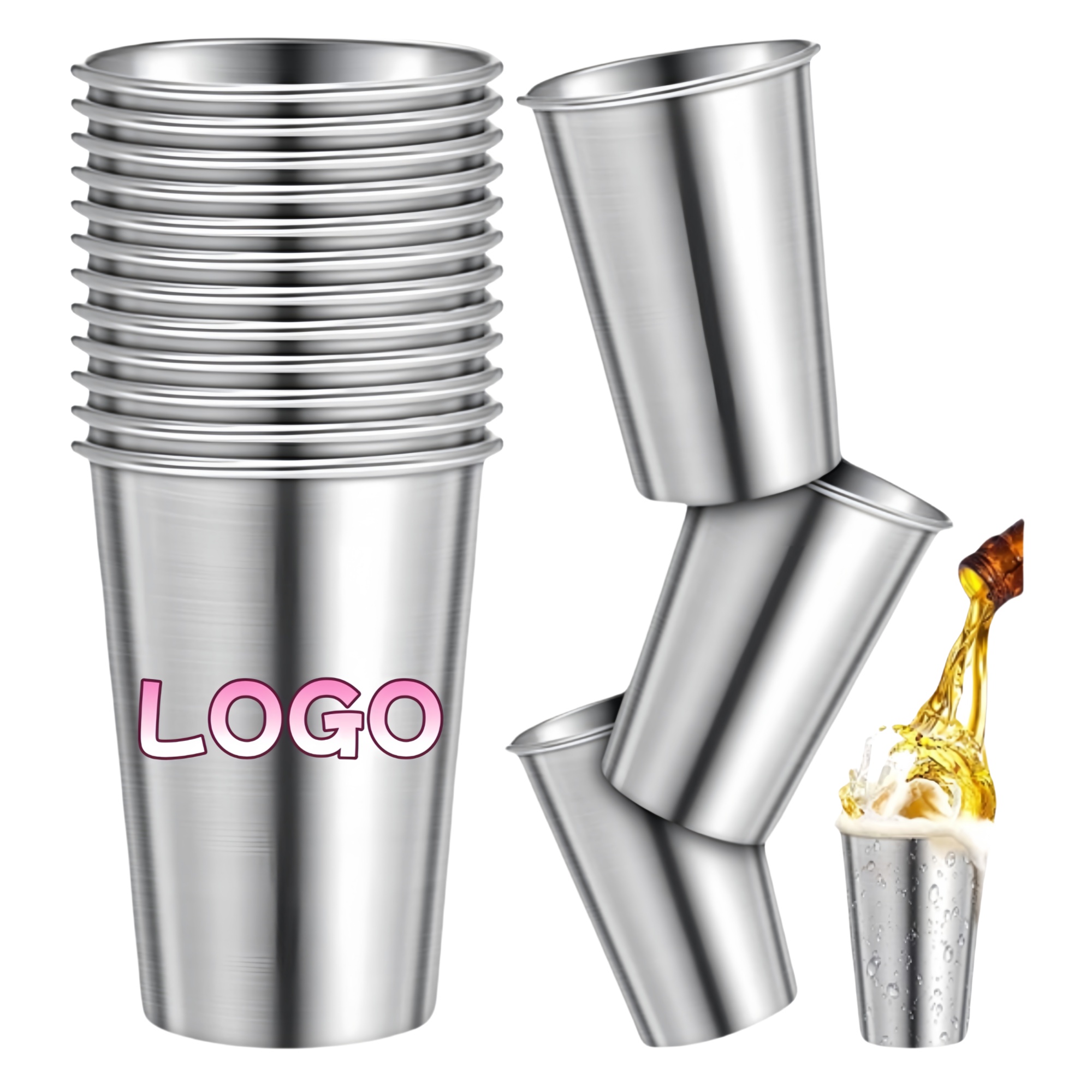 PureSteel 12 oz Metal Drinking Cup 2