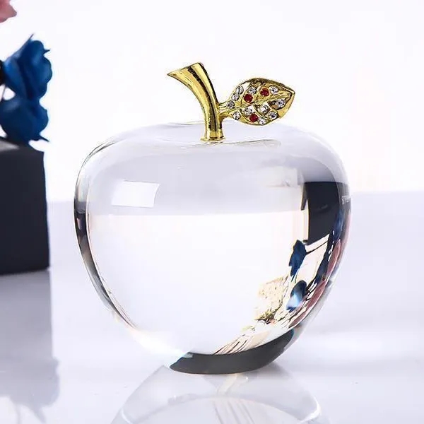 Crystal Glass Red Christmas Apples 2