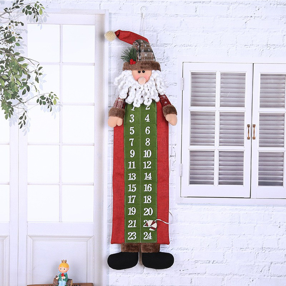 Christmas Santa Claus Doll Countdown Wall Calendar 5
