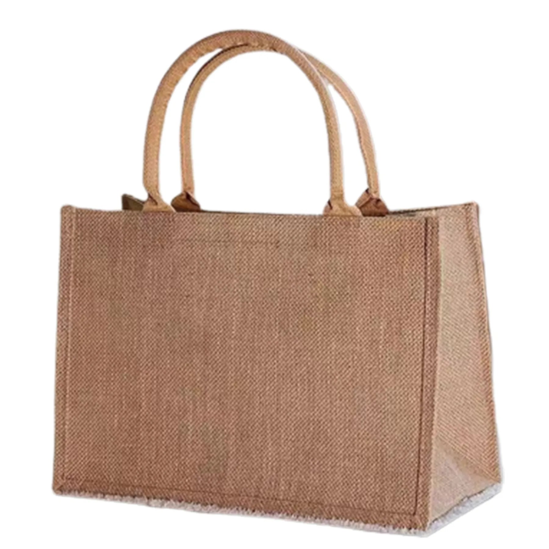 14.57 X 6.69 X 10.24 Inch Jute Burlap Tote Bags 2
