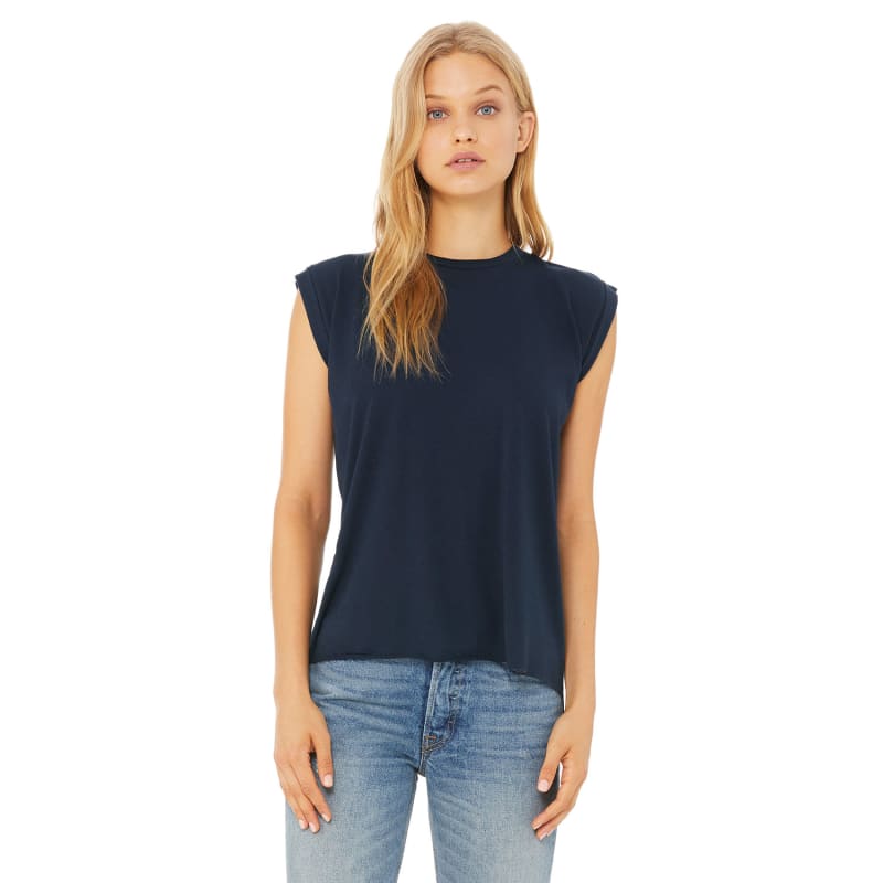 Bella + Canvas Ladies' Flowy Muscle T-Shirt With Rolled Cuff 15