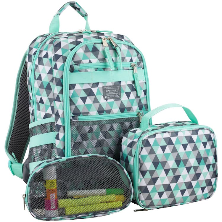 Backpack Lunch Bag Pencil Case Sets - Teal 2