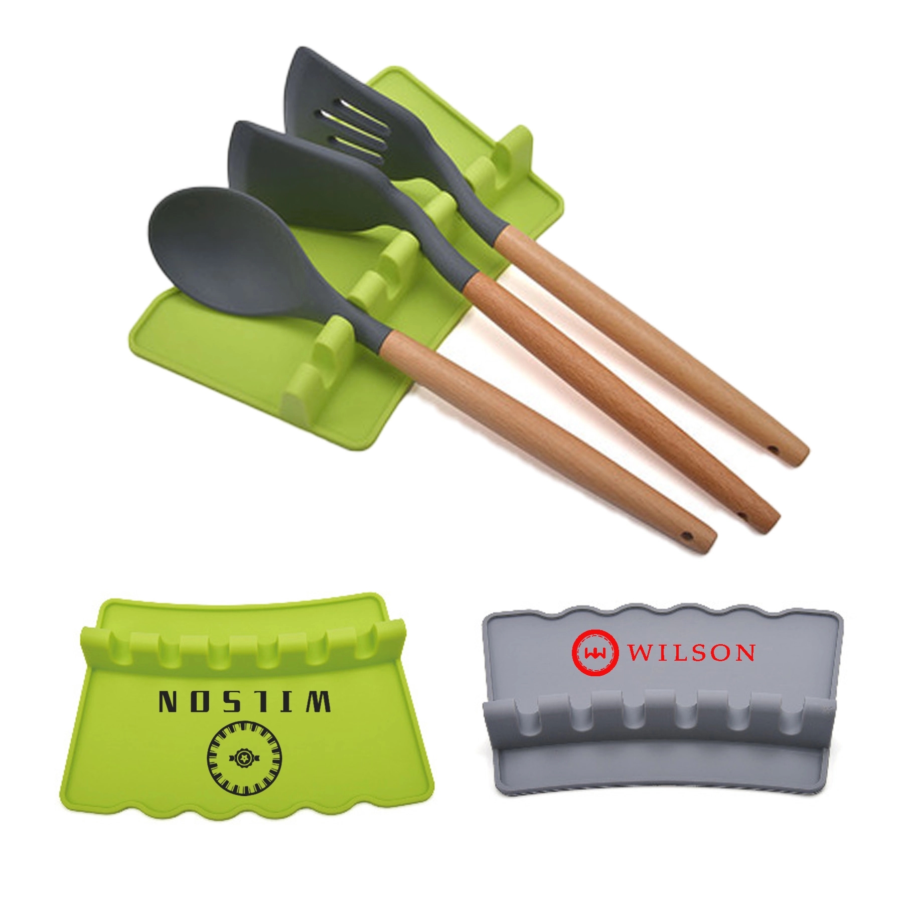 Upgraded Kitchen Silicone Utensil Rest With Drip Pad 1