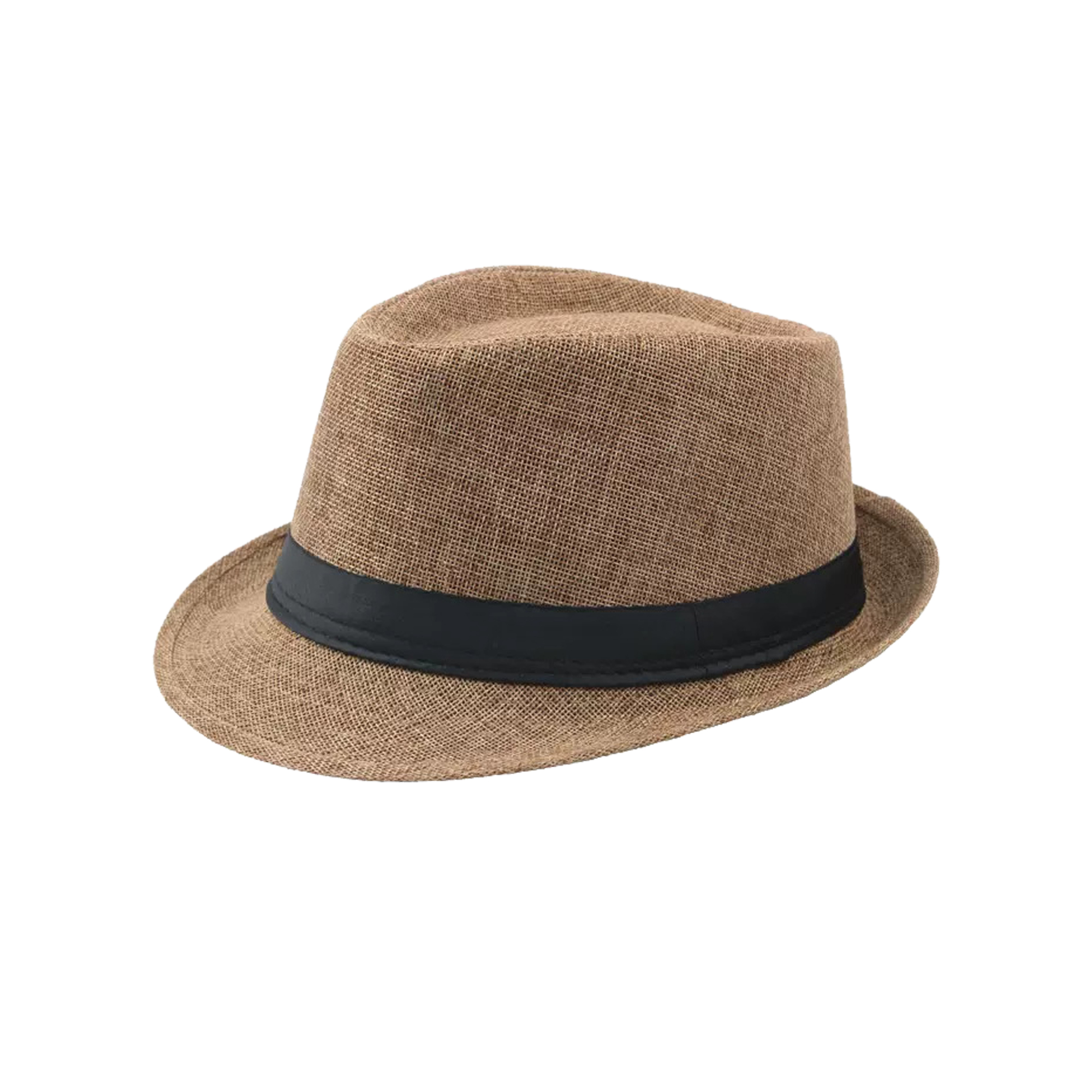 Classic Linen Straw Fedora Hat with Breathable Design 2