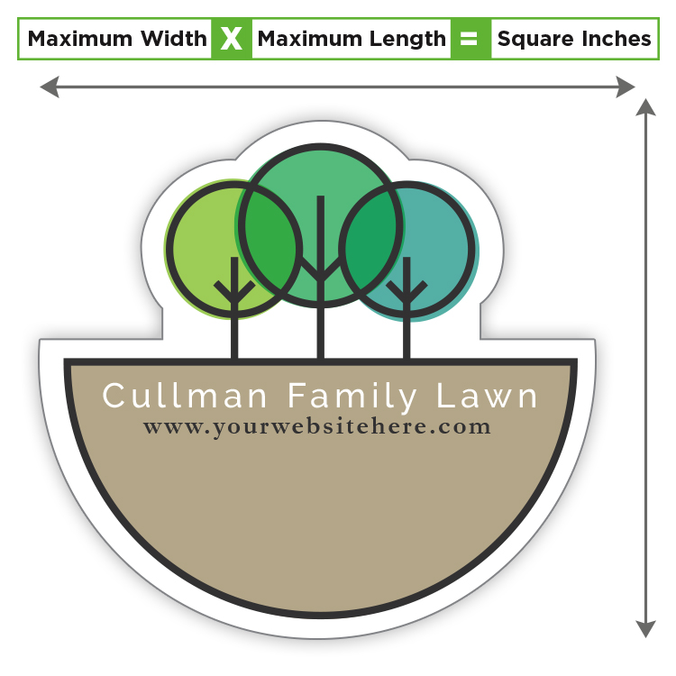 Custom Shape Magnet<7.99 Square Inches - 20 Mil. 3