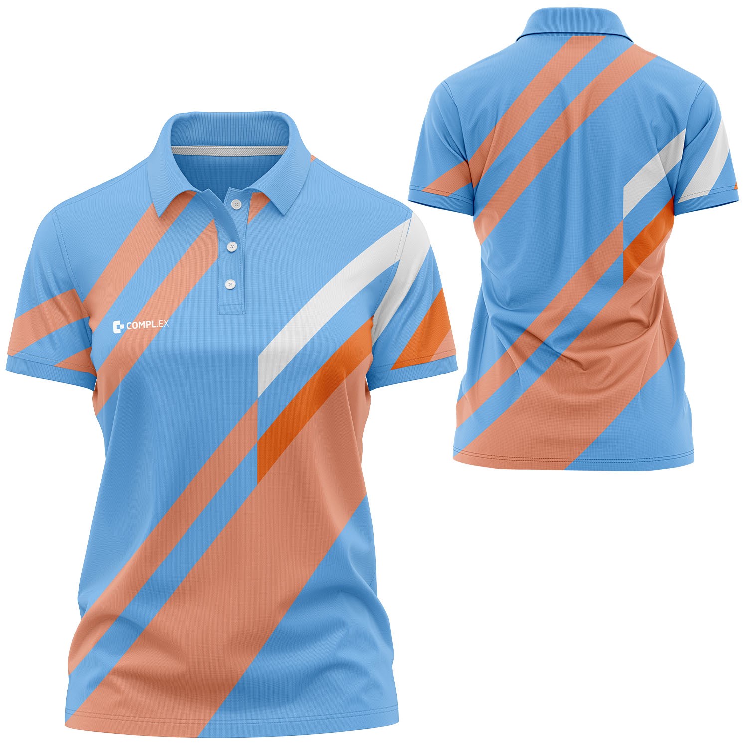 Women's 160 GSM lightweight Brushed Milk Silk Sublimation Short Sleeve Polo shirt 3