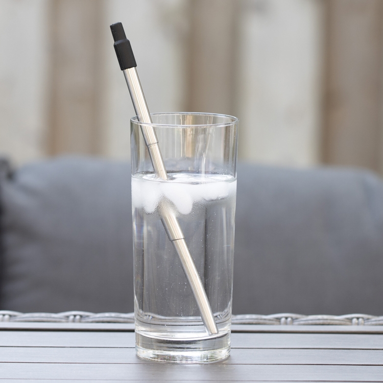 "Eco-Collapsible Straw" 8" Reusable Stainless Steel Straw 37