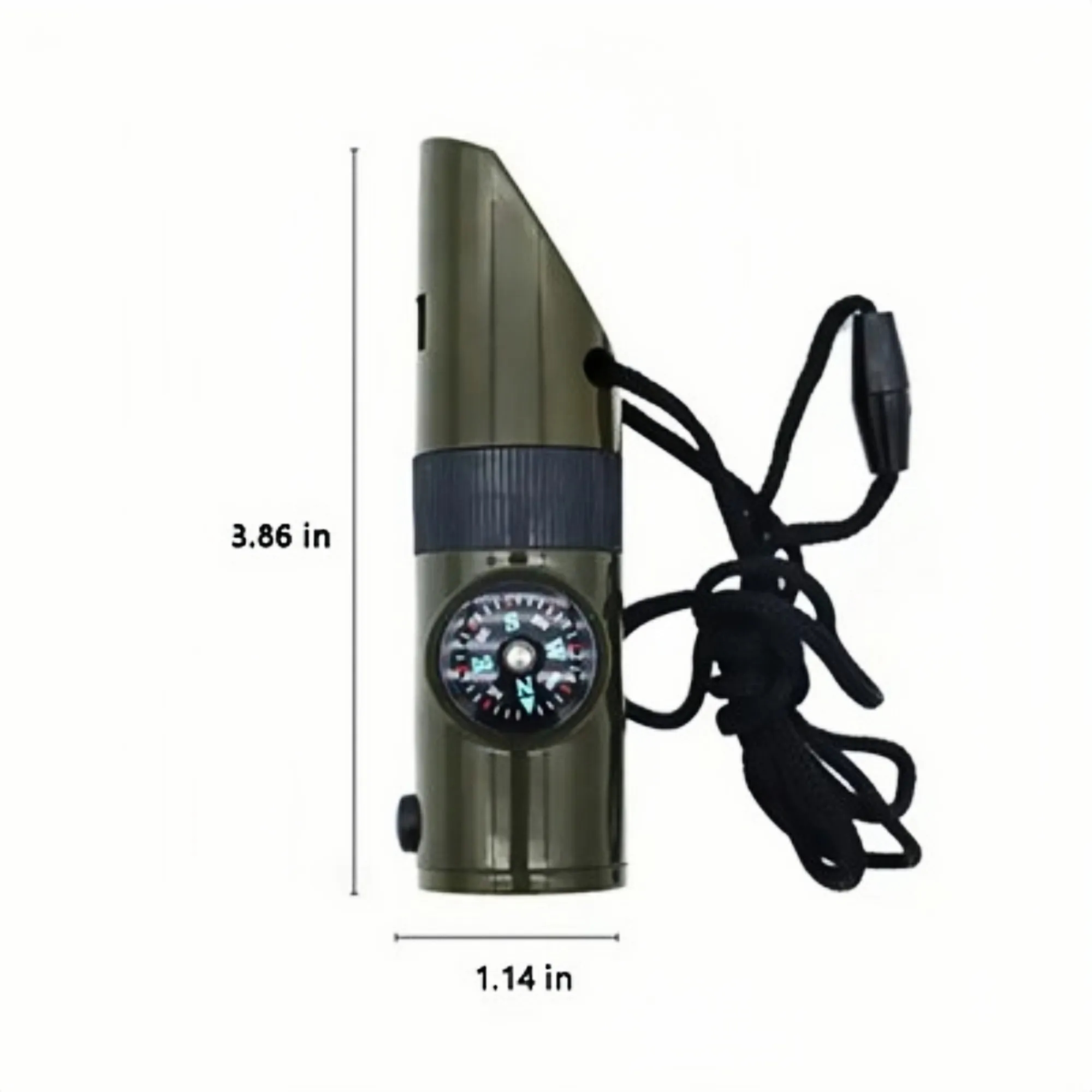 7-in-1 Multipurpose Emergency Survival Whistle w/Lanyard 5