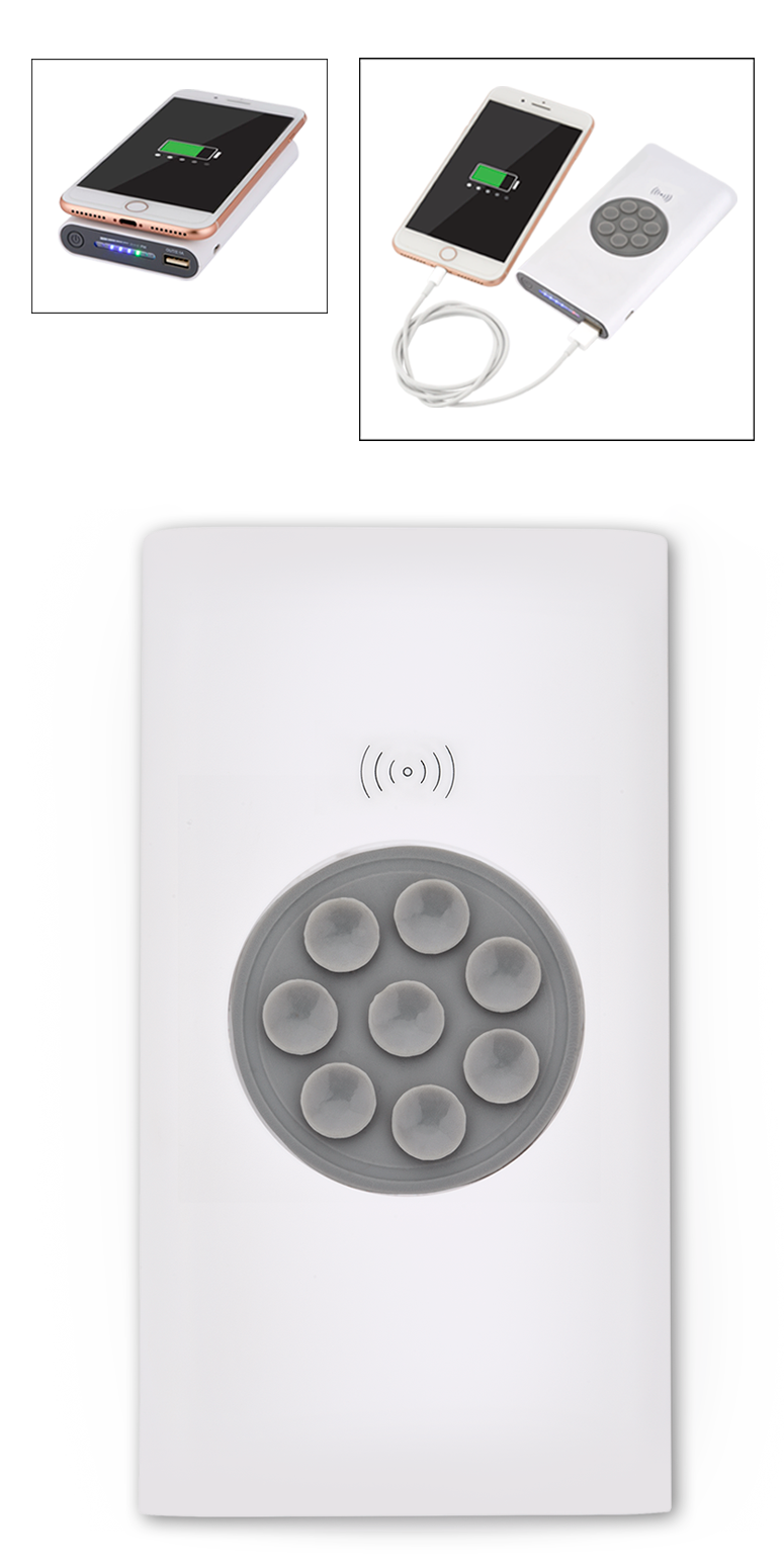 UL Certified Grip Wireless Charger & Power Bank 12