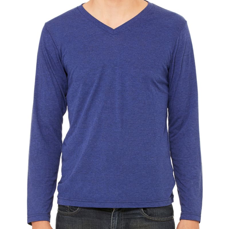 Bella Unisex Jersey Long-Sleeve V-Neck T-Shirt 9