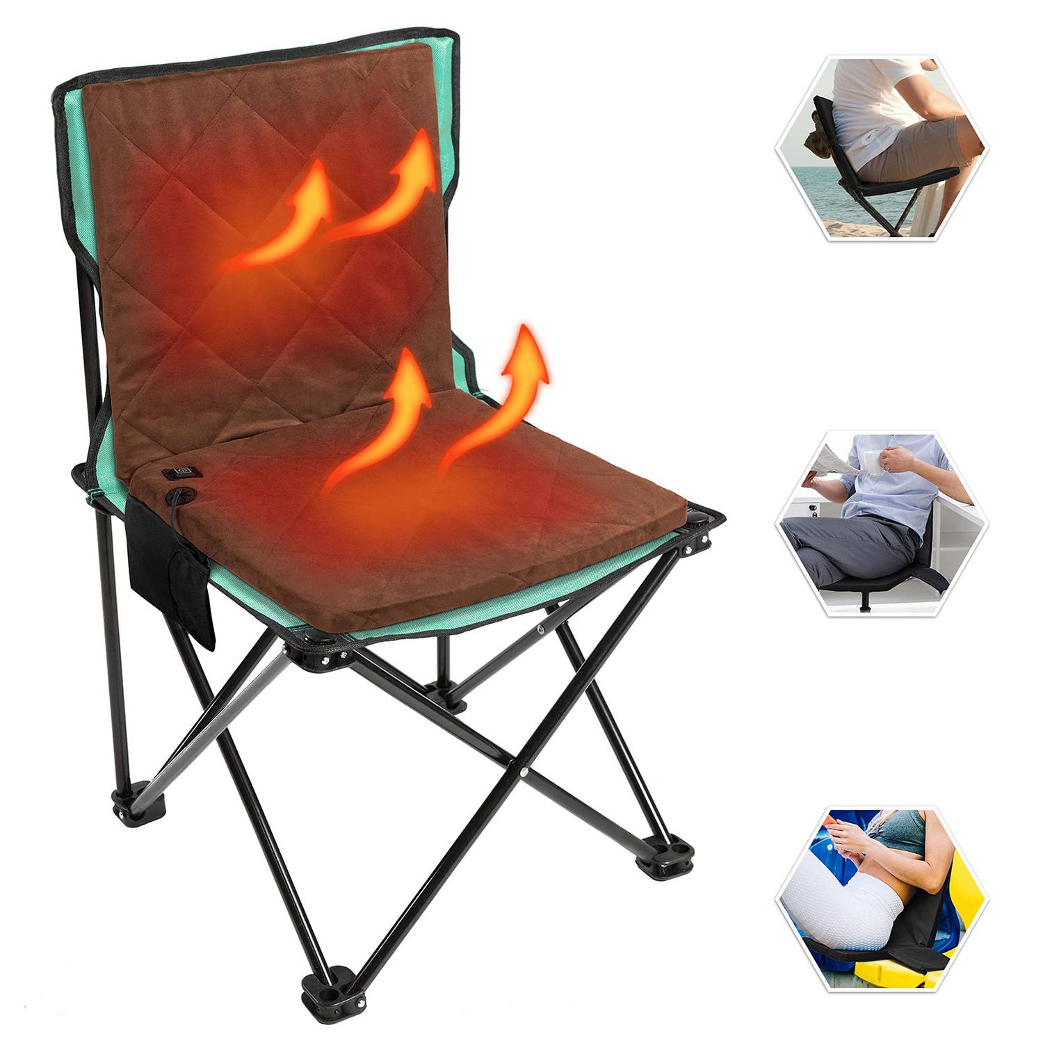 Rechargeable Waterproof Portable Heated Seat Cushion 6