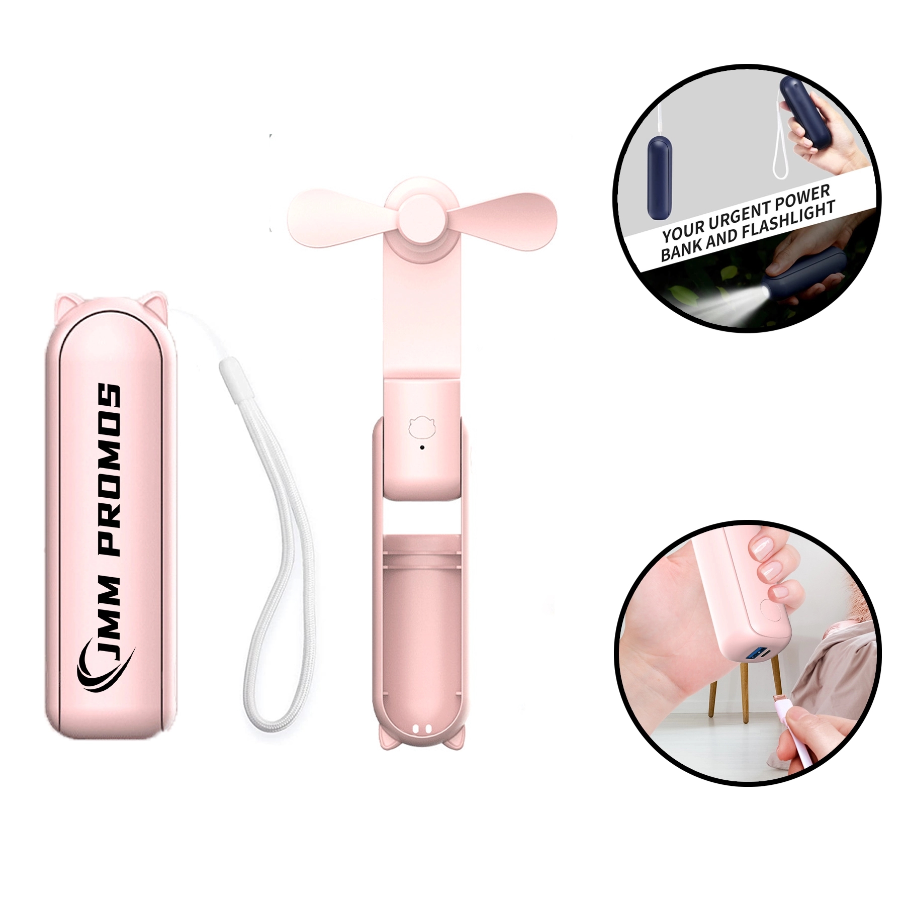 Portable Handheld Fan Power Bank 3