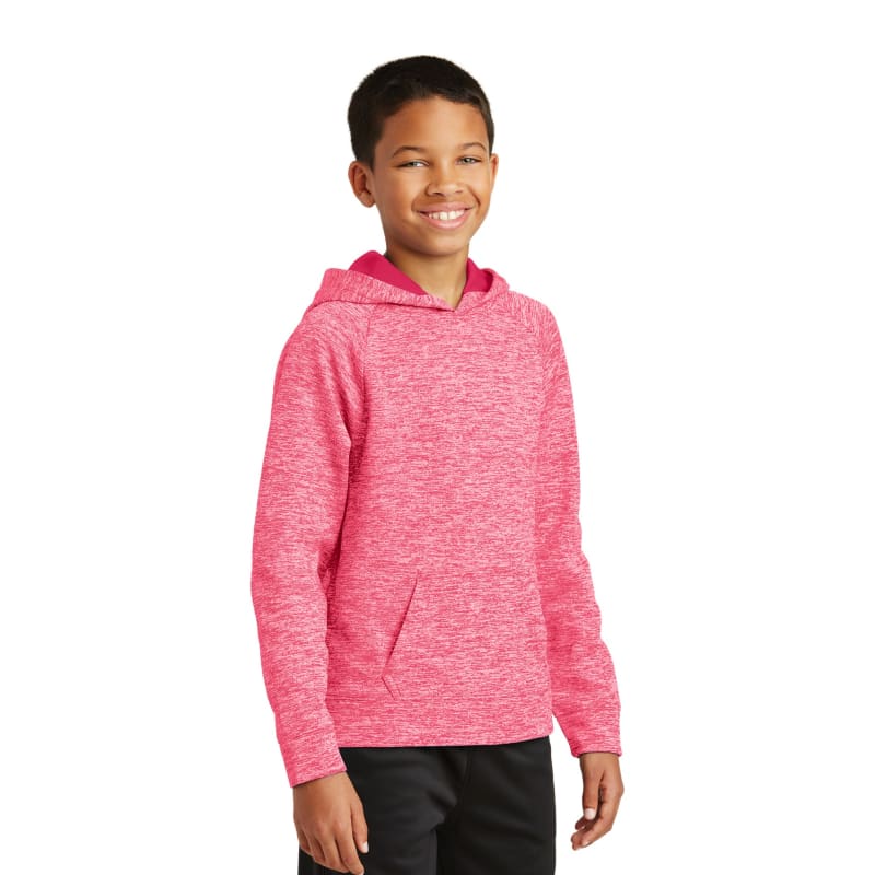 Sport-Tek Youth PosiCharge Electric Heather Fleece Hooded Pullover. 6