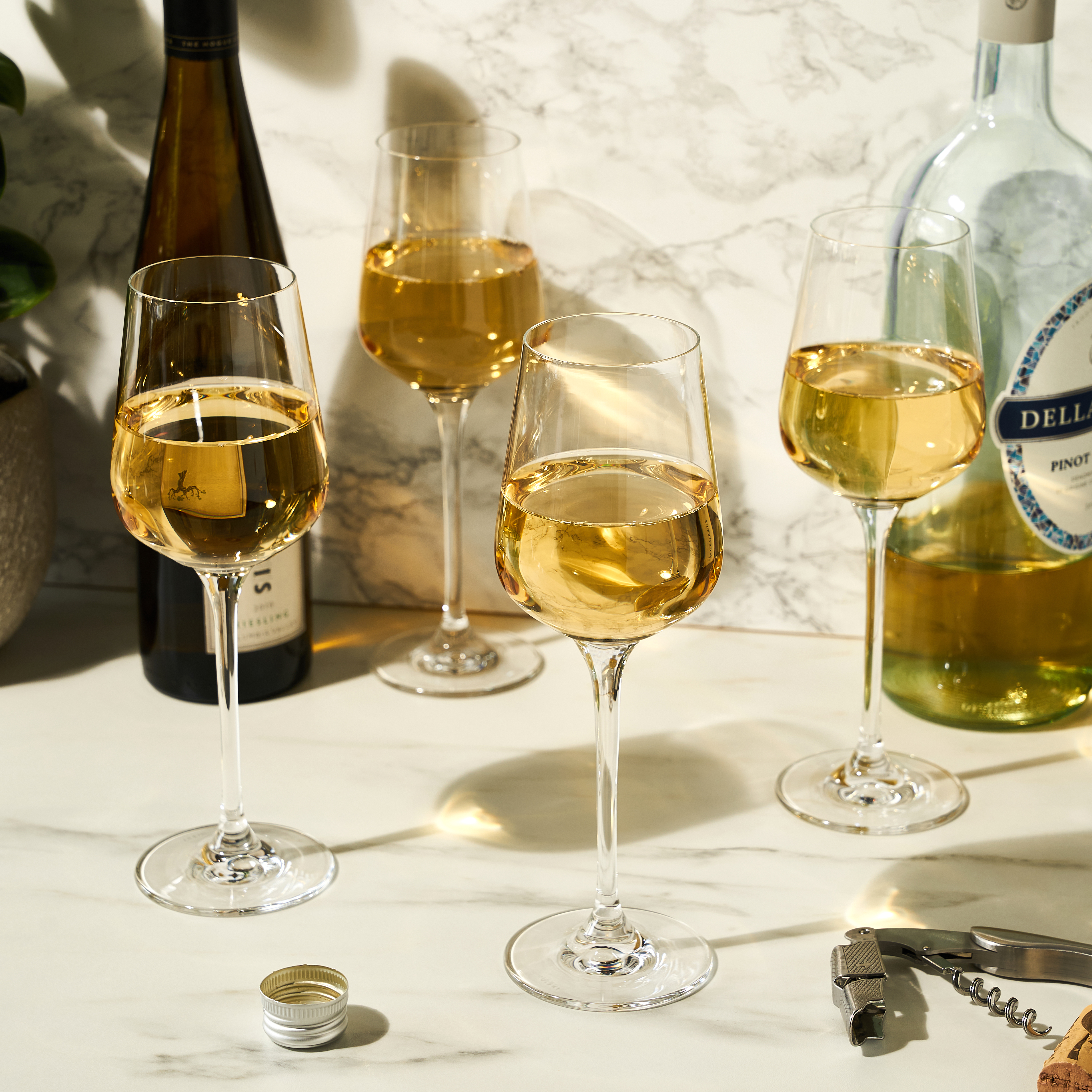 Viski® Reserve Inez Crystal Chardonnay Glass, set of 4 8