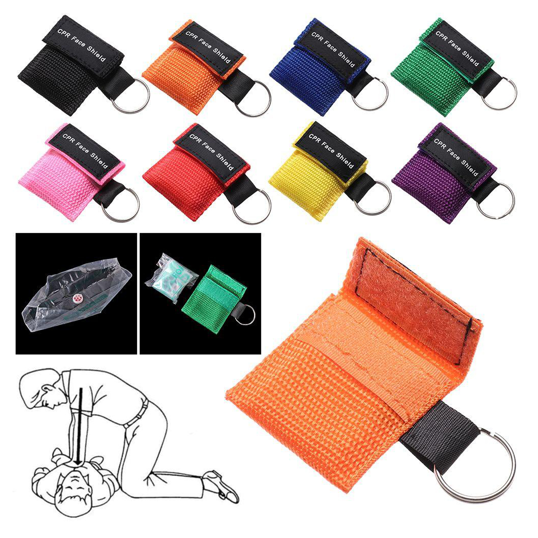 CPR Face Shield with Keychain 2