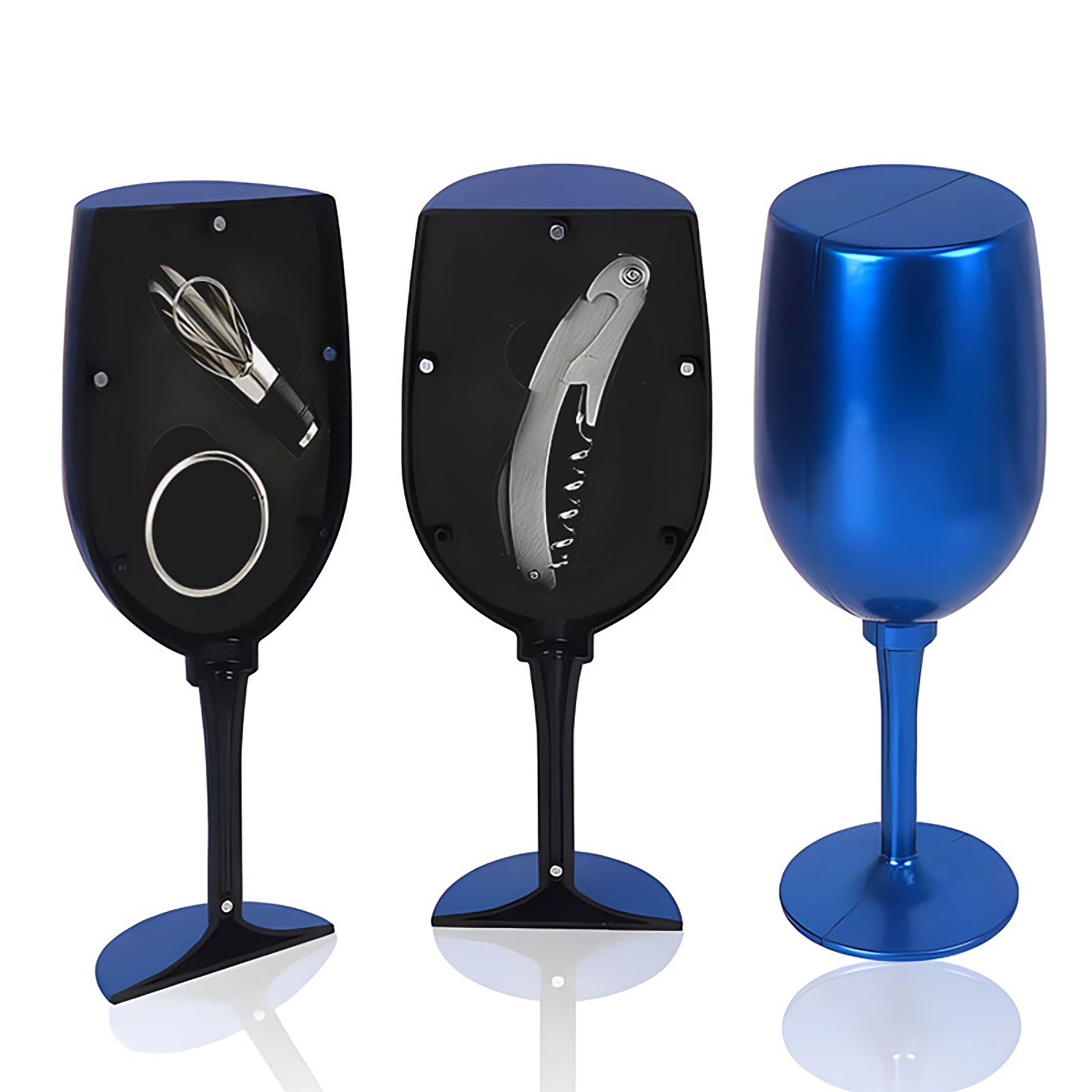3-Piece Wine Opener Set Wine Glass Shape 3