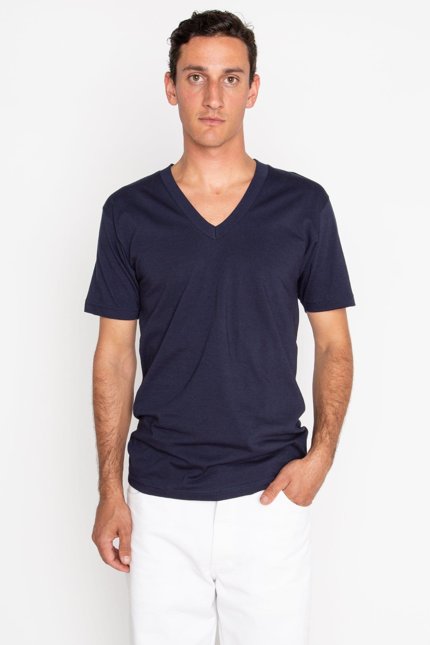 4.3 OZ FINE JERSEY V-NECK 5
